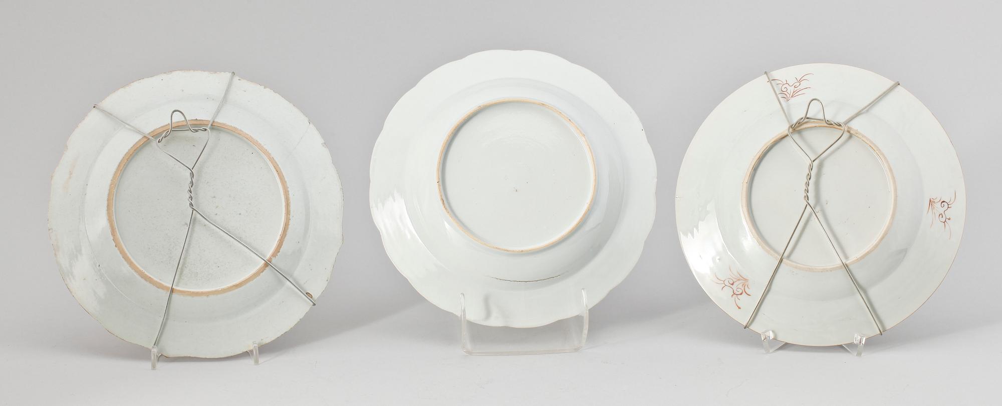 TALLRIKAR, 4 st, porslin, Kina, Qianlong, 1700-tal.
