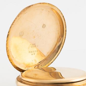 Fickur, 14K guld med kedja 18K, 52 mm.