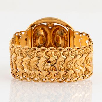 An 18K gold and enamel bracelet, by Möllenborg.