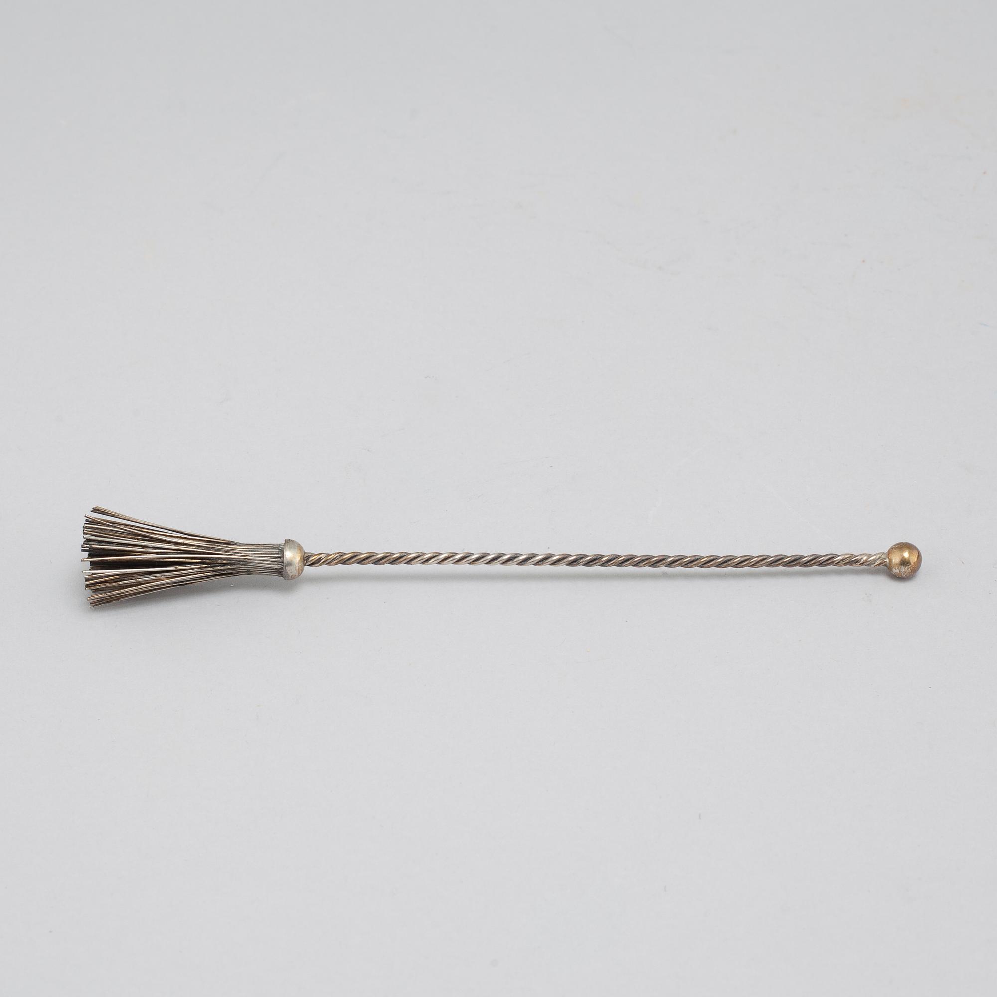 Twelve silver champagne whisks from KG Markströms Guldsmeds Ab in Uppsala, 1929.