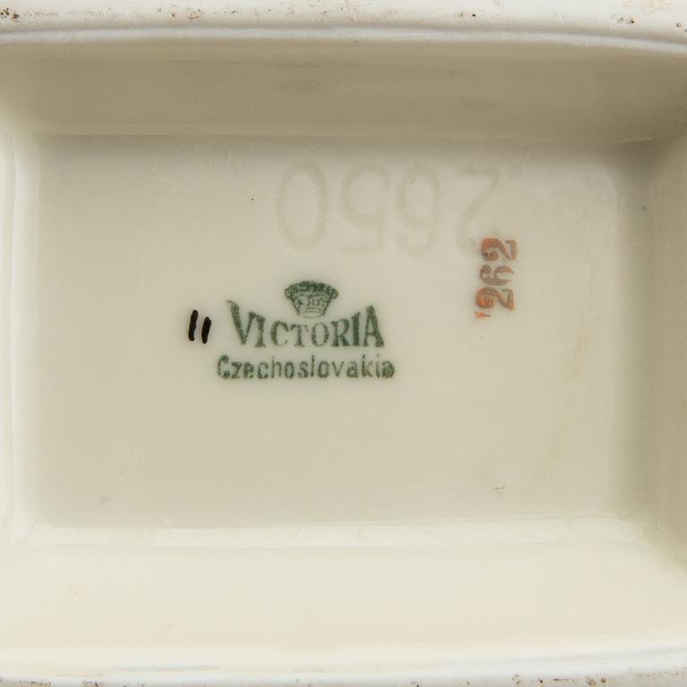 Tea service 3 dl Victoria Czechoslovakia 1930s porcelain.