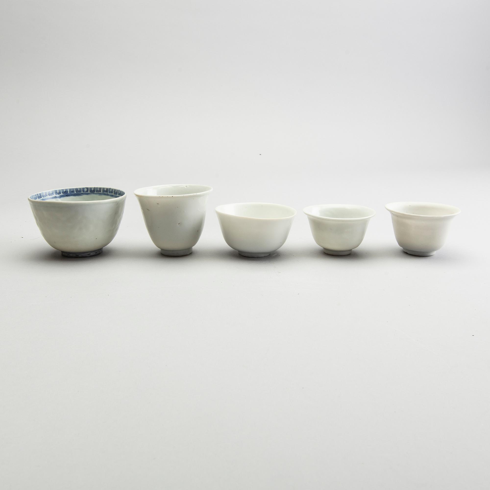 A group of five odd cups, Ming dynasty (1368-1644).