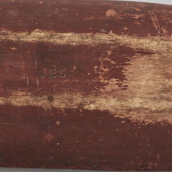 TRÅG, 2 st, allmoge, Hälsingland, 1800-tal.