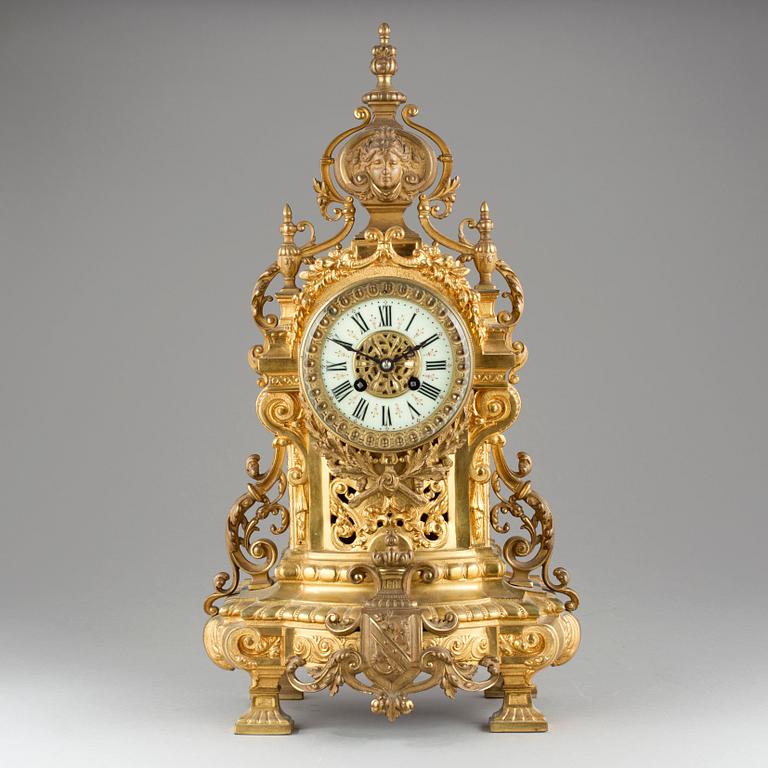 BORDSPENDYL, nyrokoko, Brunfaut, Frankrike, 1800-talets andra hälft.