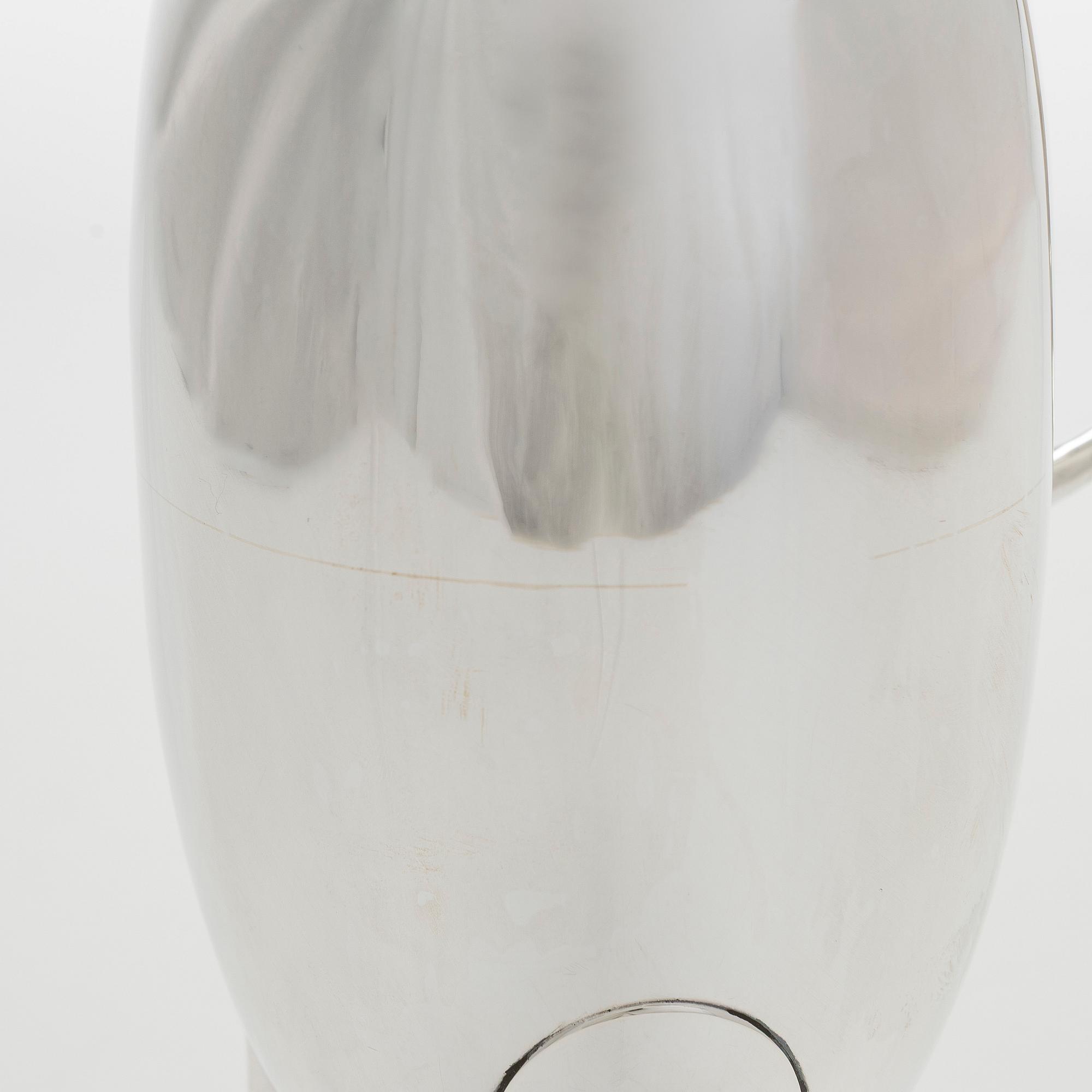 Tapio Wirkkala, silver ewer TW 77, Kultakeskus, Hämeenlinna 1955.
