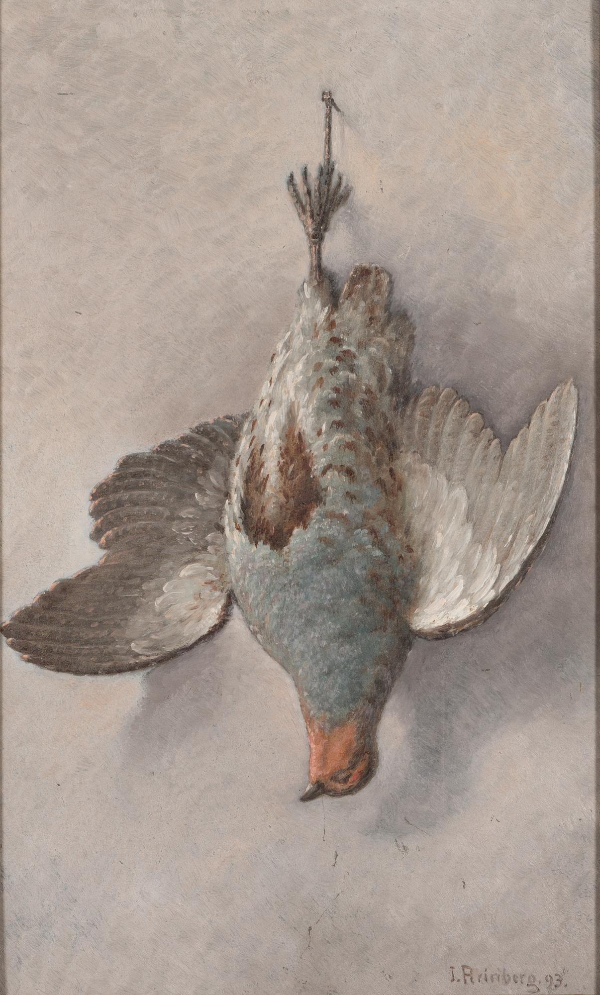 Johan Jakob Reinberg, oil on board, signed and dated-93.