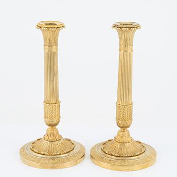A pair of Frensh Empire candlesticks.
