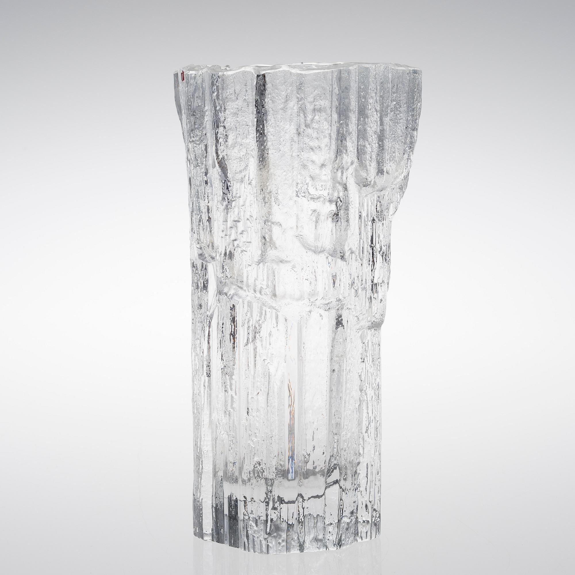 A 'Marmora' glass vase signed Tapio Wirkkala 3544. Iittala. Designed in 1967.