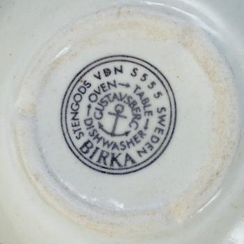 SERVIS, 58 delar, stengods, "Birka", Stig Lindberg, Gustavsberg, 1900-talets andra hälft.
