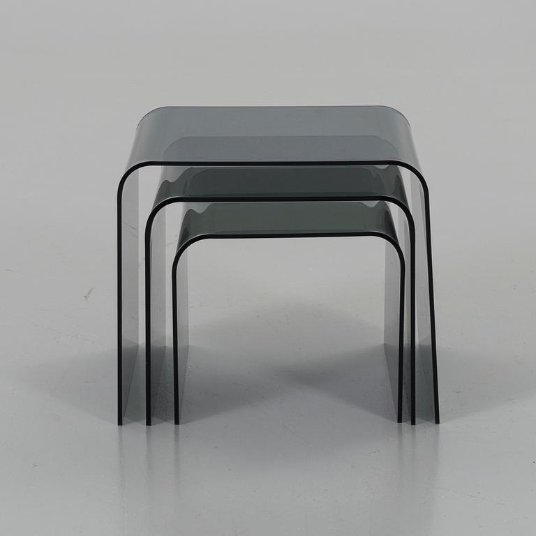 SATSBORD 3 dlr 1900-talets slut plexiglas.