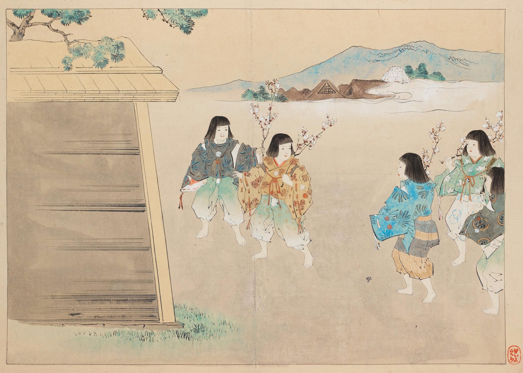 MAKIMONO, Japan, tidigt 1900-tal.