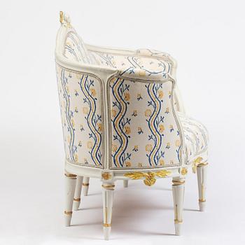 Soffa, Stockholmsarbete, sent 1700-tal, Gustaviansk.