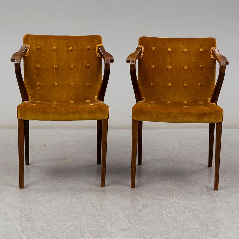 AXEL LARSSON, armchairs, a pair, Bodafors, mid 20th century.