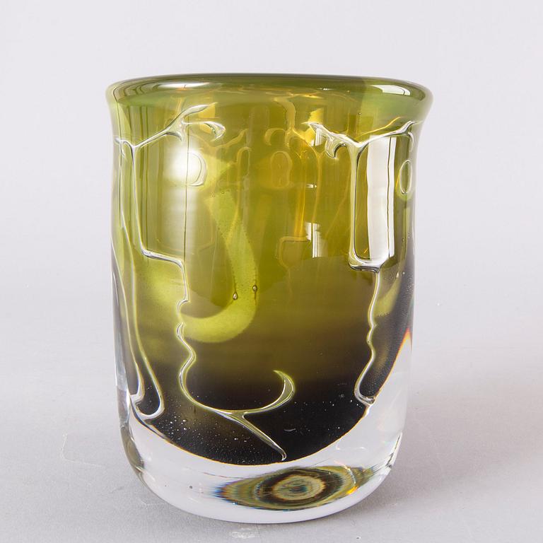 Ingeborg Lundin, a signed and dated ariel glass vase Orrefors 85.