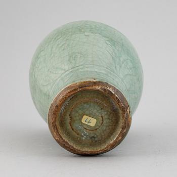A celadon vase, Ming dynasty (1368-1644).