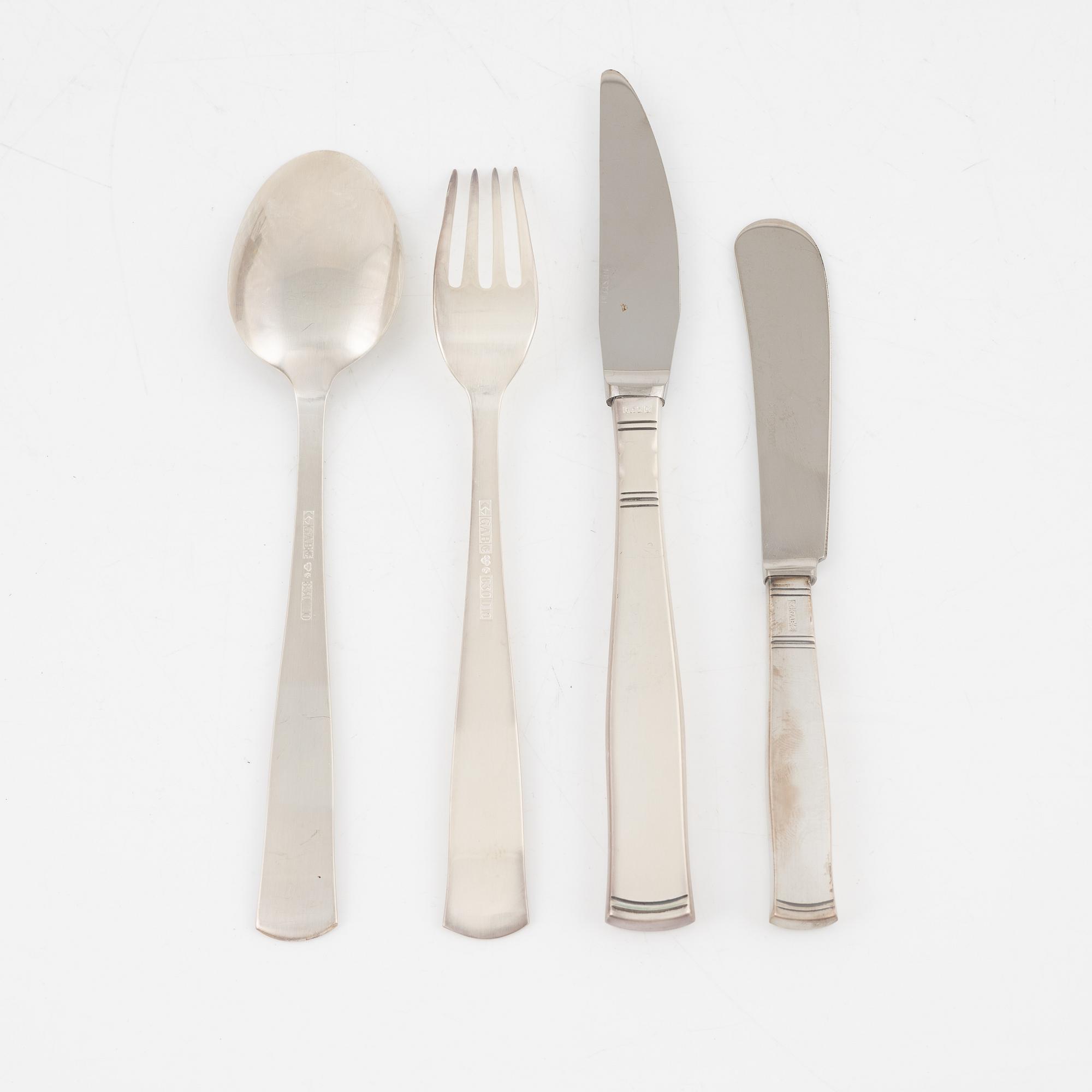 Jacob Ängman, besticksuppsättning, 36 delar,
Silver, "Rosenholm", GAB, 1960-79.