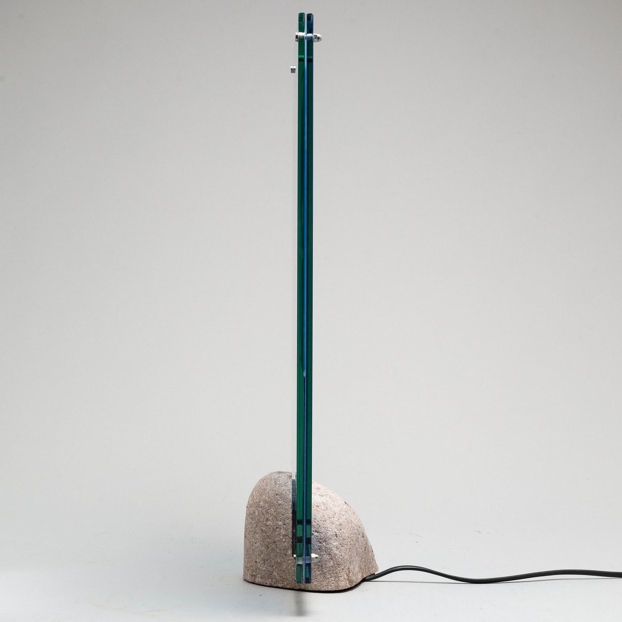 KEITH HARING & TOSHIYUKI KITA, a glass table lamp for Kreon, 1988.