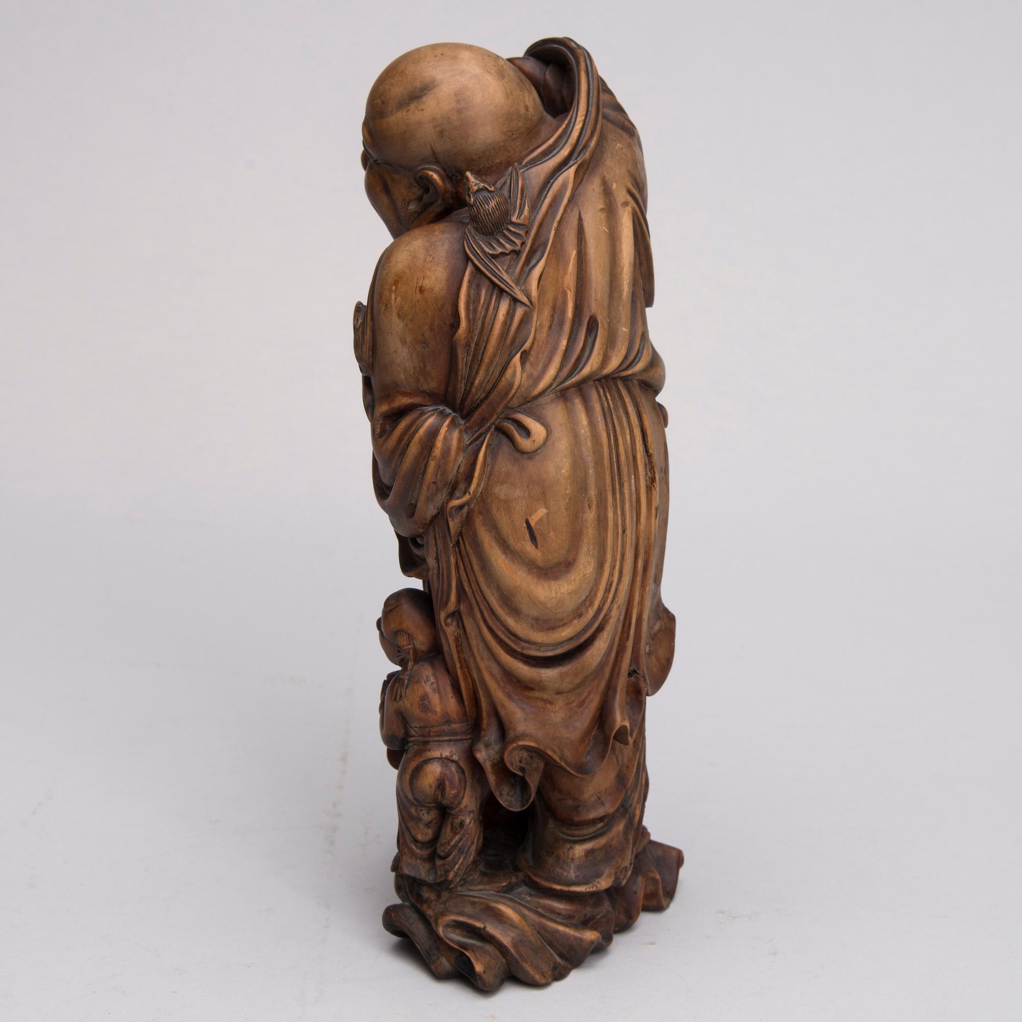 SKULPTUR, trä, Kina 1900-talets första hälft.