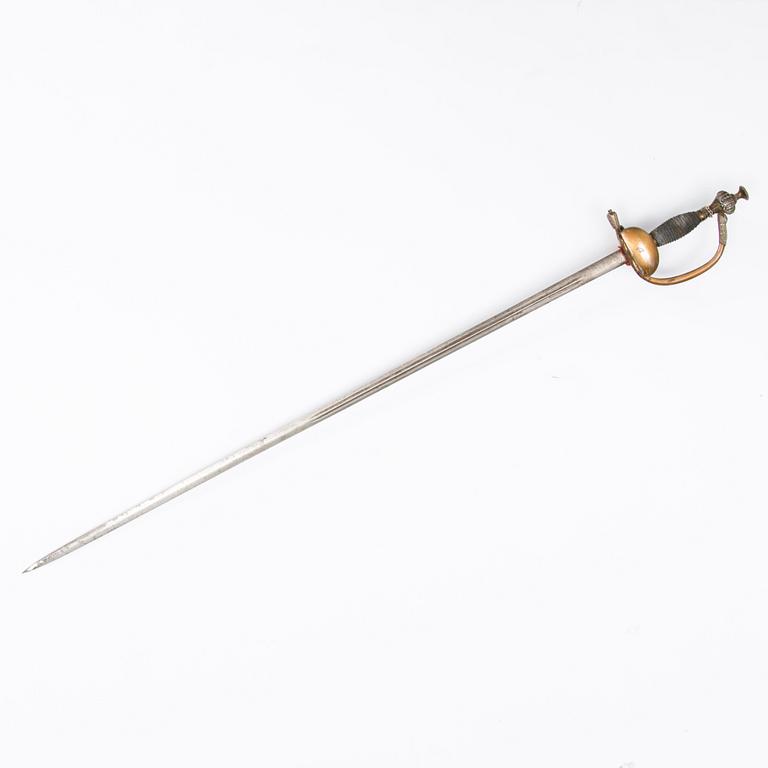 A late 19th Century short sword, probably Russian model 1798.