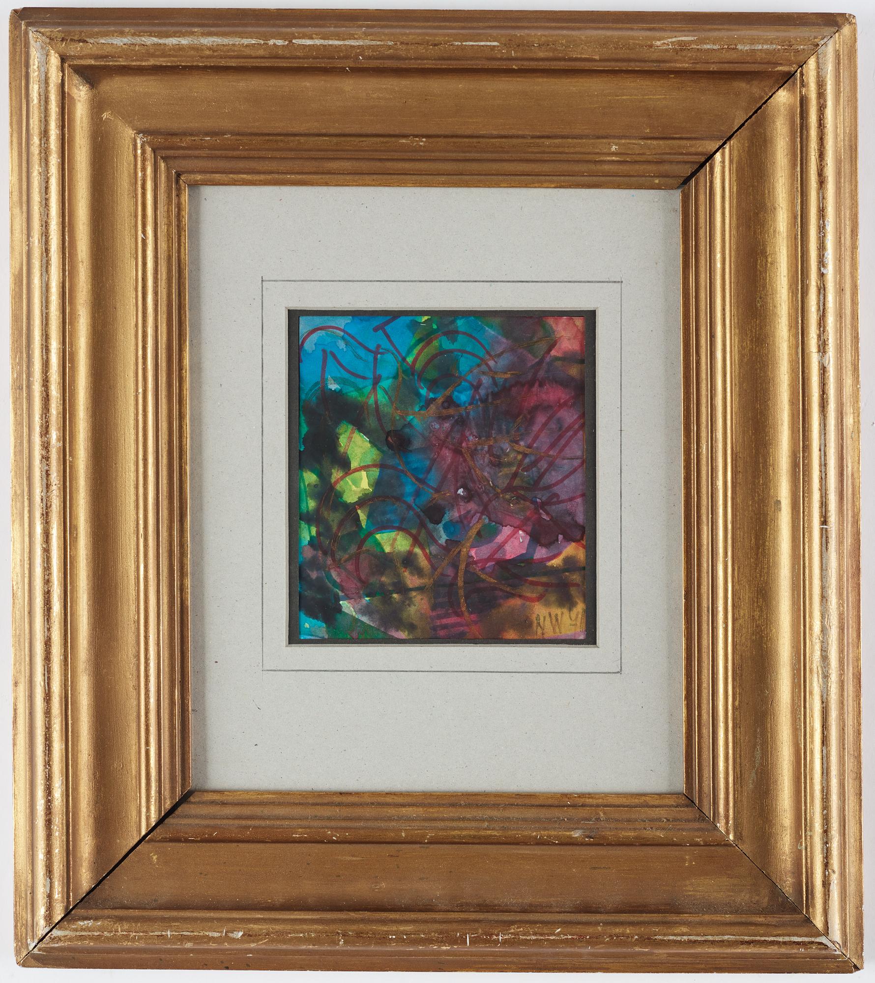 NELL WALDEN, mixed media on print, signed and dated-71.