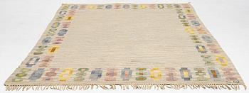 Matta, rölakan, ca 300 x 200 cm, signerad SW.