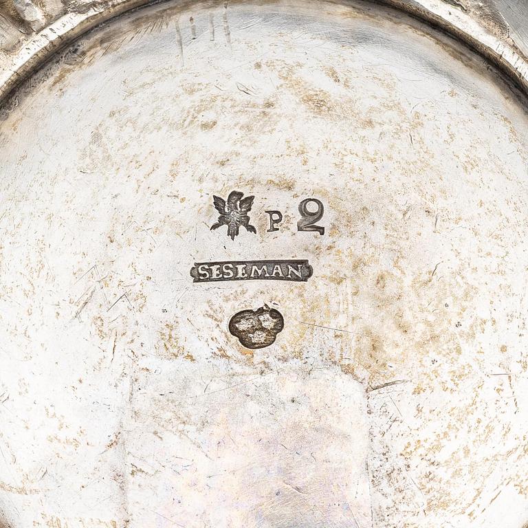A Swedish parcel-gilt silver beaker, mark of Carl Fredrik Seseman, Arboga 1797.