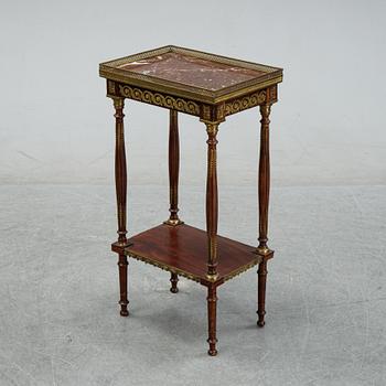 A Directoire style side table with marble top, 19th Century.