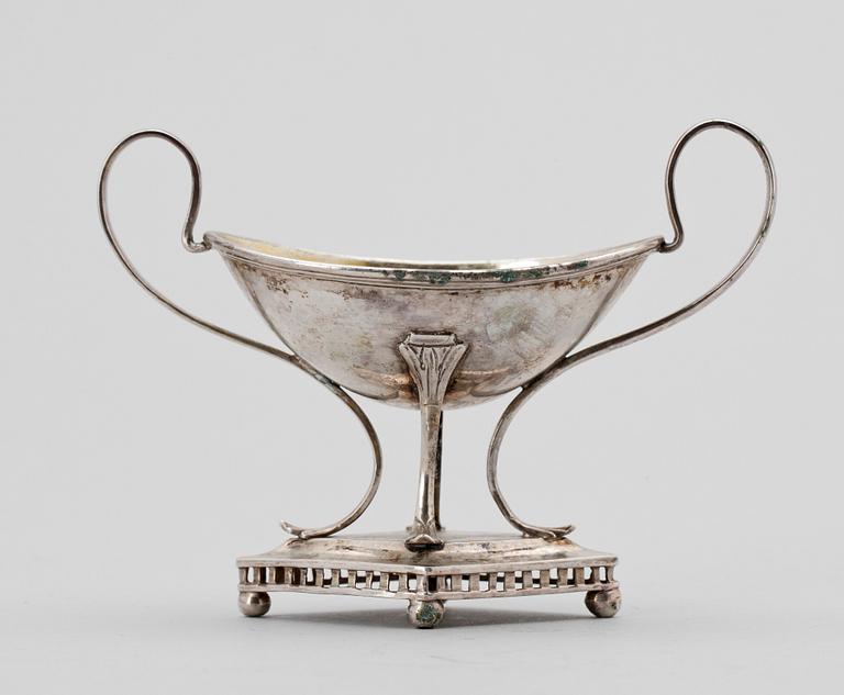 SALTKAR, silver, Johan Jacob Ulfsberg (1793-1824), Nyköping, 1811. Vikt ca 76g.