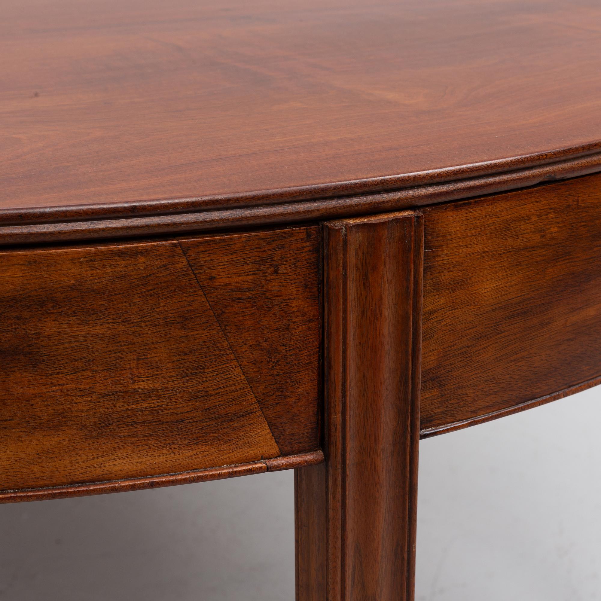 Scandinavian Modern, a dining table, mid 20th century, possibly designed by Kaare Klint.