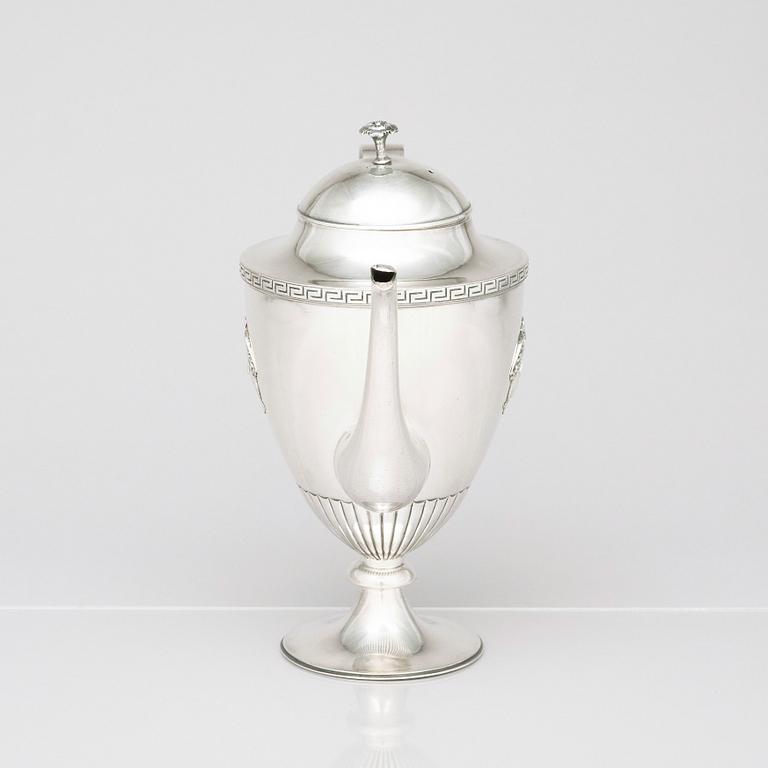 A Swedish Empire silver coffee-pot, mark of Adolf Zethelius, Stockholm 1811.