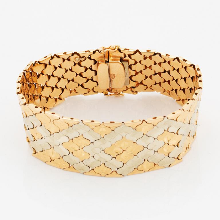 Armband, trefärgat guld, importstämplat.