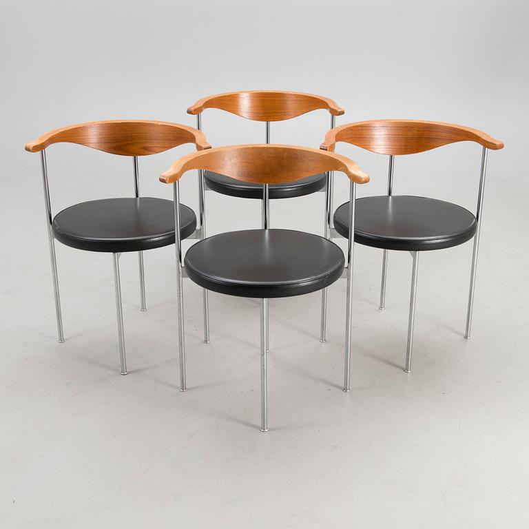 FREDRICK SIECK, table and chairs 1163 for Fritz Hansen, Denmark 1960s/1970s.