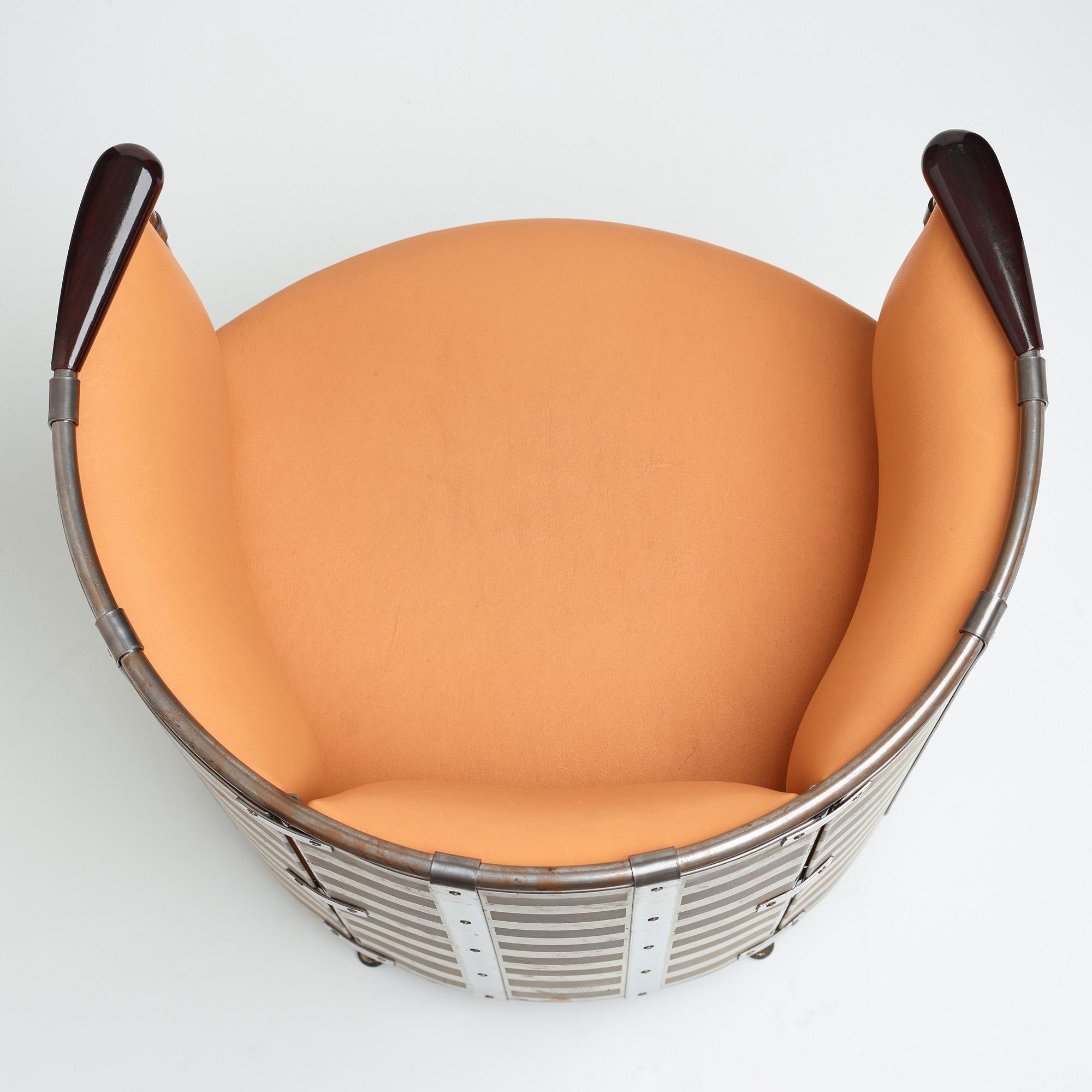 Mats Theselius, an easy chair, "Älgskinnsfåtöljen", Källemo, Sweden post 1991.