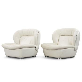 113. Robert Tillberg, a pair of 'Buddha' easy chairs for Viskdalens Möbelindustri, Kinna, Sweden 1970s.