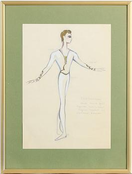 OKÄND KONSTNÄR, 5 st, akvarellerade skisser, otydl sign, Sovjetryssland resp Finland. 1900-tal.