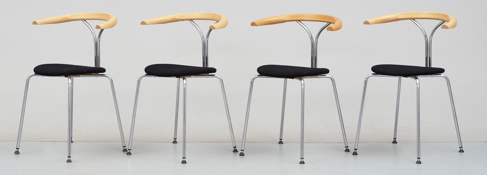 STOLAR, 4 st,  Björn Alge, Lindlöfs Interiör, Lammhult. Stämpelmärkta.