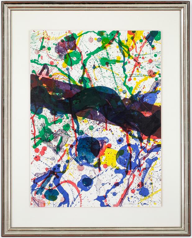 SAM FRANCIS, färglitografi, signerad och numrerad 5/100.