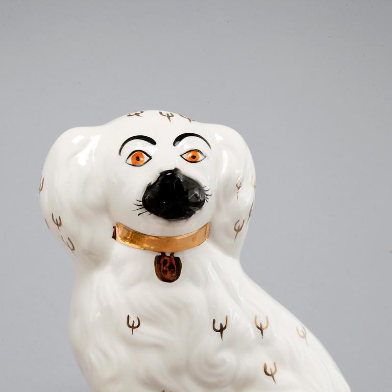 FIGURINER, två par, flintgods, Beswick, England, 1900-talets andra hälft.