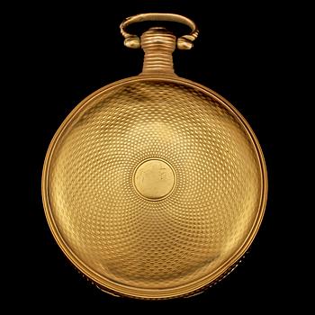 FICKUR, 18k guld, troligen Thomas Hyde, London, tidigt 1800-tal. Vikt 85 g.