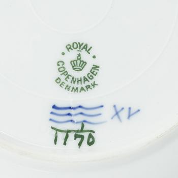 Royal Copenhagen, dinner and coffee service, 81 pcs, Blue Fluted, Full and Half Lace.