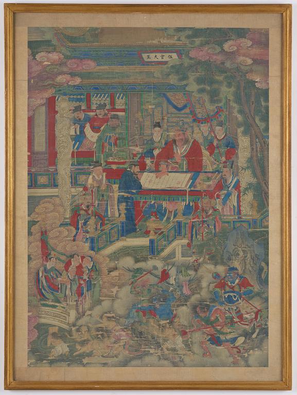 A large painting by anonymous artist, Qing dynasty, 18/19th century.