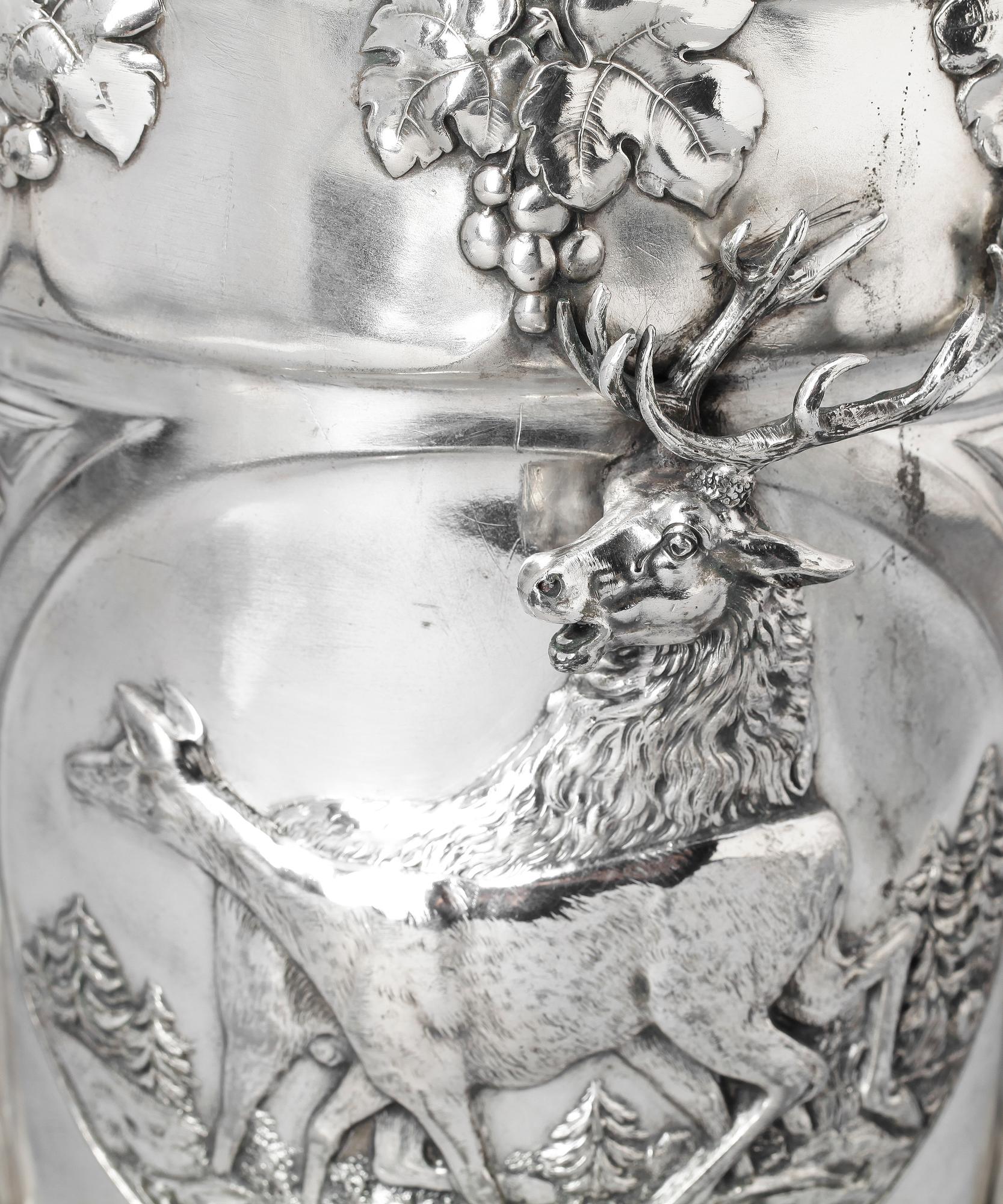VINKYLARE, nysilver, jugend, troligen WMF, Tyskland, 1910-talet.