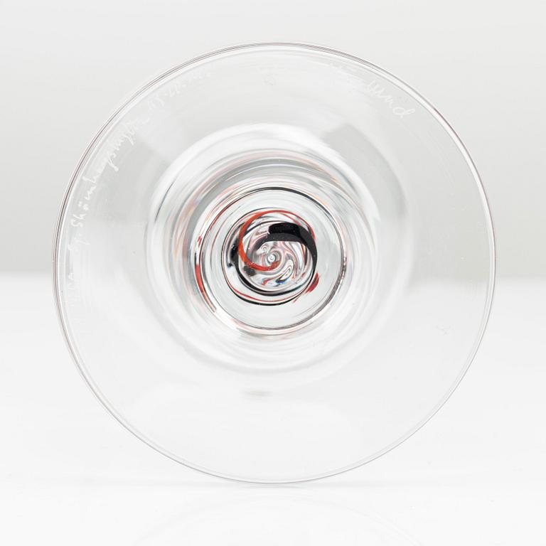 Erik Höglund, a 72 pieces glass service, Studioglas Strömbergshyttan, Sweden 1990.