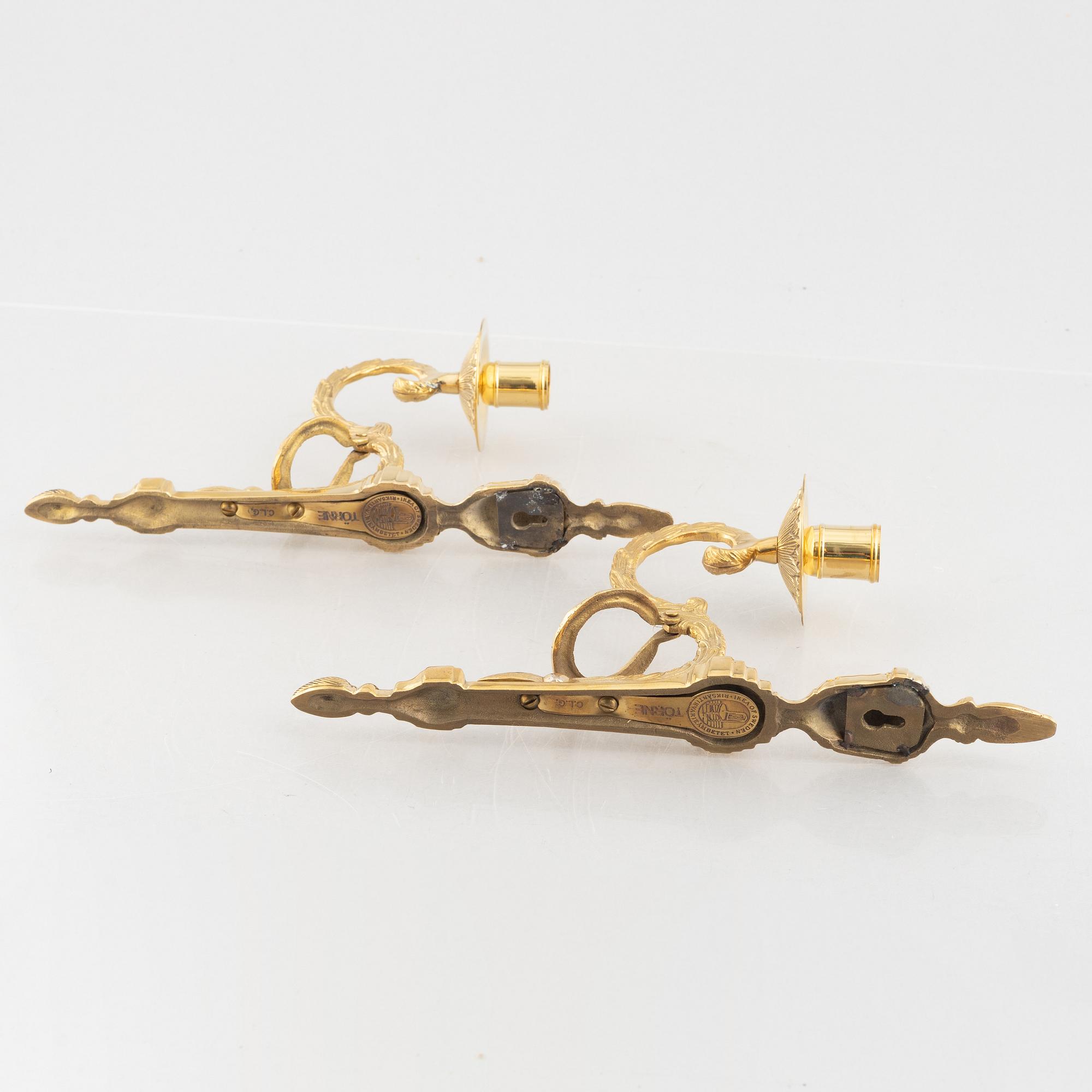 Appliquer, ett par, "Törne", ur IKEAs 1700-talsserie, 1990-tal.