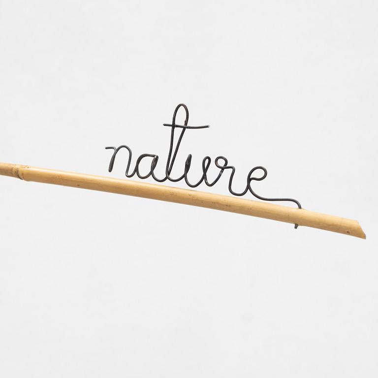 Lotta Hannerz, mixed media, (stuffed pigeon & bamboo stick), 2005.