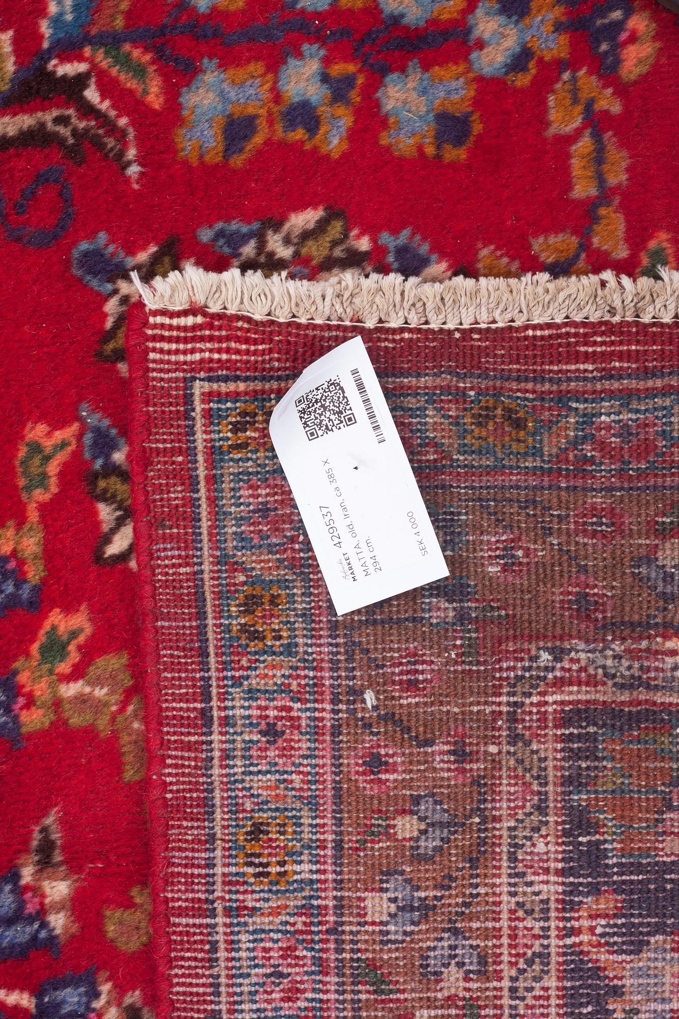 MATTA, old, Iran, ca 385 X 294 cm.