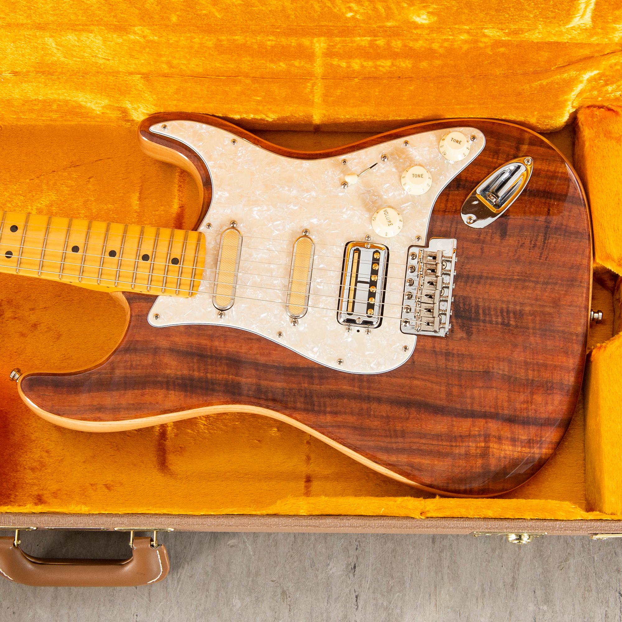 Rarities flame koa top stratocaster sale