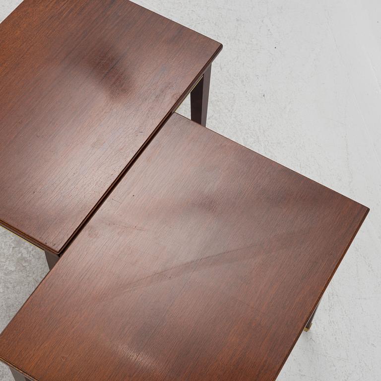 A pair of end tables, mid 20th century.