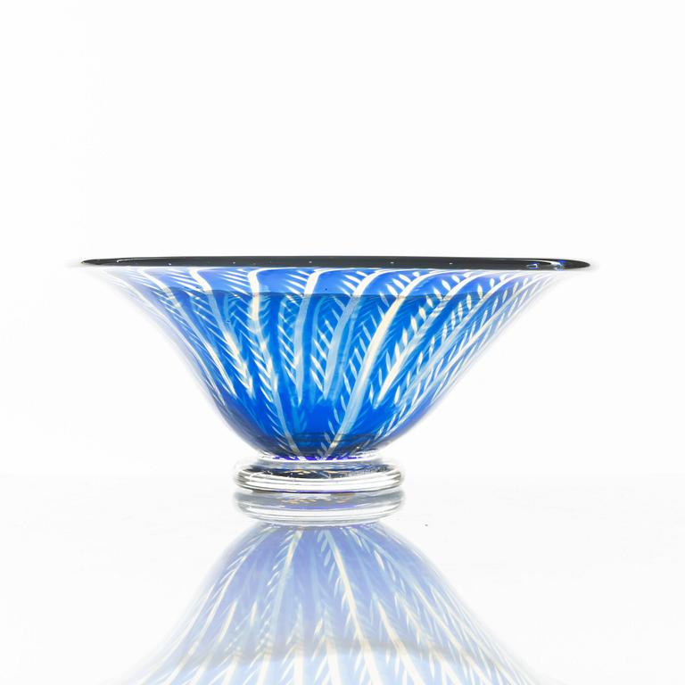 Edward Hald, a signed glass bowl, Orrefors.