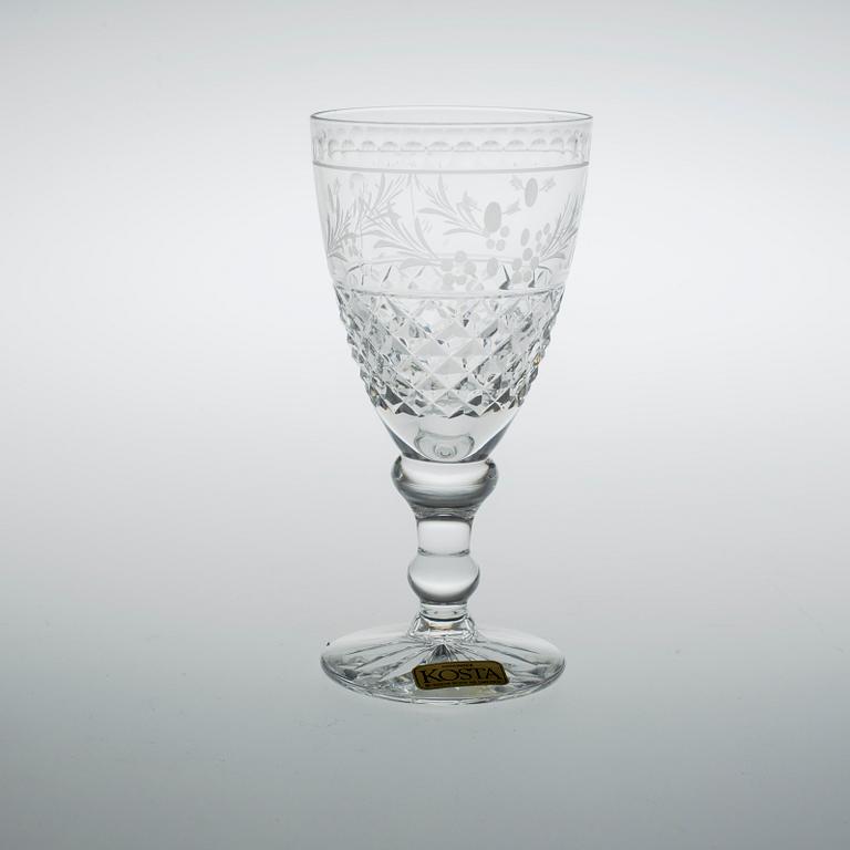 VITVINSGLAS, 12 stycken, "Elvira Madigan", Kosta.